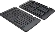 [De'Longhi] MultiGrill Accessory Set of 2 Waffle Plates DLSK151, Compatible With MultiGrill Models CGH1012D and CGH1112DP, Black