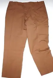 Nicole Miller NWT Women's 6 8 14 16 Caramel Brown Ankle Trouser Pants w/ 28" Ins