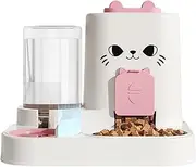Cat Food Dispenser - 2 in 1 Automatic Pet Feeding Bowls | Effortless Large Capacity Dog Feeder | Sturdy Auto Fill Drinking Station for Kitten, Cat, Home, Indoor Use