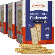 Absolutely Gluten Free Everything Flatbread Pack of 3 5.29 Ounce Boxes
