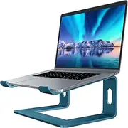 [SOUNDANCE] Aluminum Laptop Stand for Desk Compatible with Mac MacBook Pro Air Apple Notebook, Portable Holder Ergonomic Elevator Metal Riser for 10 to 15.6 inch PC Desktop Computer, LS1 (H-Navy Blue)