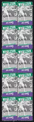 JACK KRAMER 1947 MENS WIMBLEDON TENNIS CHAMPION STRIP OF 10 MINT STAMPS