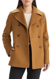 Fleurette Ali Wool Peacoat in Vicuna at Nordstrom, Size 12