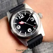 38mm Diver Aviator Mens Automatic Pilot Watch 200m NH35 Sapphire Glass Black Dia
