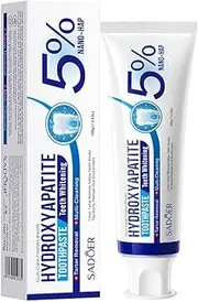 Hydroxyapatite Teeth Whitening Toothpaste, 5% Nano-HAP, Fresh Breath, Tartar Removal, 72H Protection