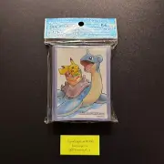 Pokémon Center Japan Lapras & Pikachu Card Sleeves 64 COUNT ~ US SELLER