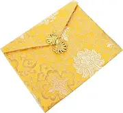 DOITOOL Chinese Style Embroidery Storage Pouch for Scriptures Elegant Buddhist Scriptures Bag Lightweight Decorative Cloth Envelop for Music Books Jewels for Loved Ones