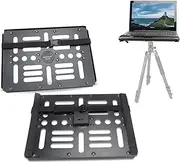 Koolehaoda Laptop Holder Tray for Notebook up to 8cm, Mount Compatible Arca Swiss Ball Head and Tripod Stand with 1/4'' to 3/8'' Screw, 10kg Capacity with Vented Cooling Platform Stand