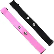 Heart Rate Monitor Replacement Chest Strap Compatible with Polar H10 H9 H7 Wahoo Tickr Garmin HRM,​Multi-Packs (Black&Pink, Standard), Black-pink