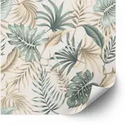 [Namly Design] Tiles Sticker - Leaf Print Decals / 24 pcs