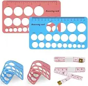 Nipple Ruler, Nipple Rulers for Flange Sizing Measurement Tool, Silicone & Soft Flange Size Measure for Nipples, Breast Flange Measuring Tool Breast Pump Sizing Tool-New Mothers Musthaves (Pink+ Blue)