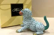 Herend Dog Figurine - Labrador w/ Ball - Green Fishnet NIB ($595)
