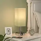 Fabric Bedside Table Lamp Nightstand Lamp With Warm White LED Bulb Desk Li 4