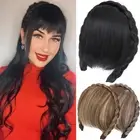 8in Synthetic French Headband Bangs Hairpiece Clip In Straight Bangs Hair Women