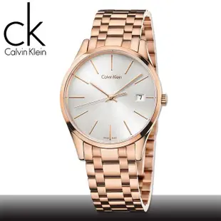 【瑞士 CK手錶 Calvin Klein】玫瑰金_日期_藍寶石玻璃_紳士錶(K4N21646)