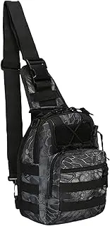 [Generic] Chest Bag for Men - Waterproof Snake Pattern Cycling Bag,Lightweight Camping Supplies, Portable Chest Pack for Daily Use, Adventure