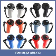 For Quest 3 VR Headset Controller Sleeve Silicone Handle Grip Cover with Strap