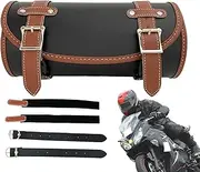 Motorcycle Tool Bag | Motorcycle Saddle Bag Tool Organizer,Leather Storage Organizer Pouch with Adjustable Straps, Luggage Saddlebags for Men Women Cycling