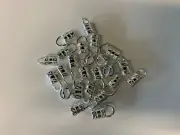 Craft County Tube Crimp End - 24 Pack Metal - 5mm Silver Plated Cord End for DIY