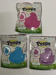 3X Peeps Chick Shaped Kids Bath Bomb Scented Strawberry Grape Cotton Candy