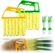 Blind Cleaner Tool, 2025 New Window Blind Cleaner Duster Tool,7 Fingers Dusting Cleaner Mini Blind Duster Brush for Wood Blinds Air Conditioner Vents Fans Car Vents Dust Dirt Cleaning (A-2 Pack)