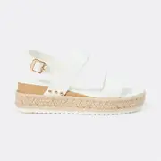 &me Women's Espadrille Wedges - White