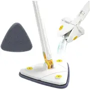 360o Rotatable Adjustable Triangle Lazy Cleaning Floor Mop Wet Dry With 6 Pads