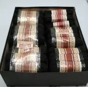 72" Black Flat Boot Laces Shoe Laces Box Lot 72 PAIR Made USA 1950's Cadillac
