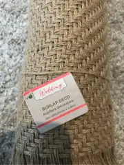 Natural Burlap Table Runner. Wedding Tan Burlap Deco Table Runner 12inx8ft NWT