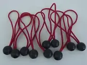 New 10 Pack Ball Bungee Stretch Cord 8" Long Strectch Tie Downs Bungee