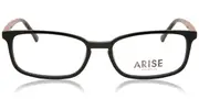 Rectangle Full Rim Plastic Men's Glasses Blue, Size 53 - Lenses Included - Private Health Rebate - Blue Light Block Available - Arise Collective