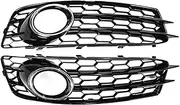 Chrome Car Front Bumper Fog Light Mesh Grille Compatible For Audi A3 8P S-Line 2009-2012 Fog Lamp Honeycomb Grille