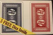 Playing Cards Ace Authentic 2 Sets with 2 Standard Decks + 5 Dice