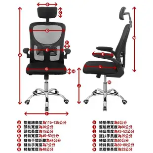 【美佳居】透氣7D人體工學電腦椅 辦公椅 主管椅 升降椅 電競椅(鍍鉻鋼管五爪腳)