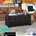 Vintage Treasure Chest Storage Trunk Wooden Blanket Box Ottoman Coffee Table