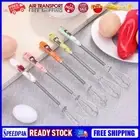 Stainless Steel Hand Egg Beater Manual Egg Stirring Whisk Rotary Kitchen Gadget