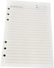 TEHAUX Loose-leaf Filler Paper Sheets 80 Pages A5 Size 6 Hole Spiral Notebook Refills Paper for Writing Planning