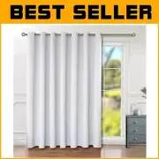 Extra Wide 100" x 96" Greyish White Room Divider Curtain - Blackout & Thermal