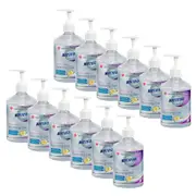 12PK Northfork 500ml Instant Hand Sanitising Gel Care Sanitiser w/ Pump Vanilla