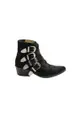 Pre-Loved CONTEMPORARY DESIGNER Toga Pulla Pony Hair Black Ankle Boots