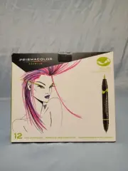 Prismacolor Premier Double-Ended Art Markers Fine and Brush Tip 12-Count (READ!)