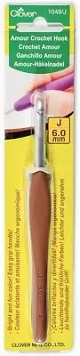 CLOVER 1049/J Amour Crochet Hook, Size J, 6.0mm