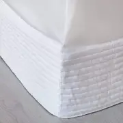 MyHouse Ashton Quilted Valance Bed - White - King Single