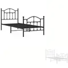 Bed Frame with Headboard Bed Base with Storage Mattress Base Metal vidaXL