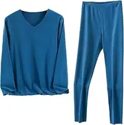 [RAFYZY] Men's Thermal Underwear Set, Soft Heated Thermal Set, Winter Warm Base Layer Top & Long Johns