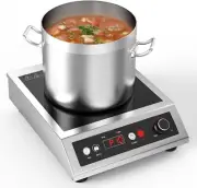 Induction Cooktop, 3500W Commercial Grade Portable Cooker, 18/10 Stainless Steel