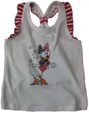 Infant & Toddler Girls Disney Daisy Duck USA Patriotic Bird Flag Tee Shirt 18m