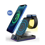 5 in1 Newest Foldable Wireless Charger With Alarm Clock