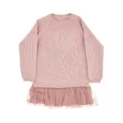 [MAYORAL] MAYORAL Knitted mini dress with tulle flounce Kids 3Y 3Y Pink