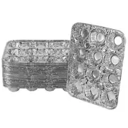 12-Cup Aluminum Foil Muffin Pans for Baking Cupcakes Muffins Mini Pies, 20 Pack